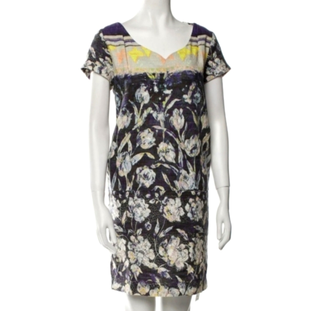Rachel Comey Watercolor Floral Tulip Cotton Tapestry Shift Dress XS